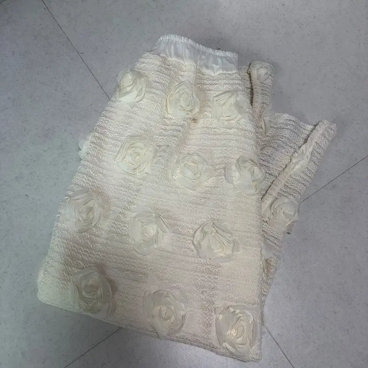 [BUNJANG] Rose Flower Long Skirt / 로제 플라워 스커트