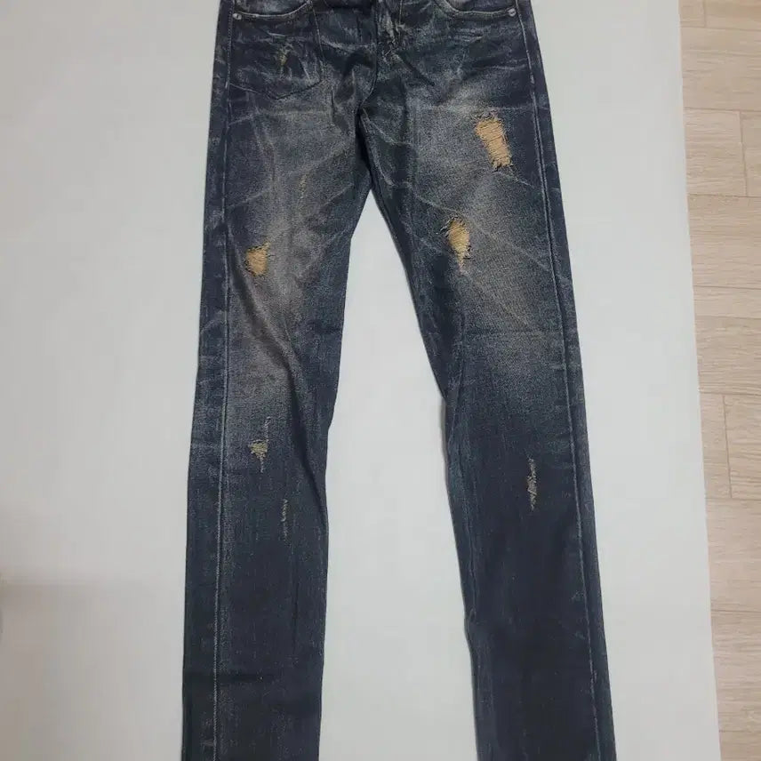 [BUNJANG] Washed Denim Leggings / 데미지 워싱 청바지  레킹스