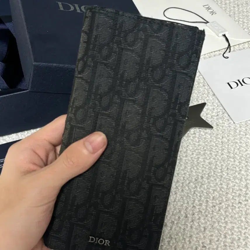 [SOLD OUT] [풀박스] 디올 오블리크 버티컬 장지갑 블랙