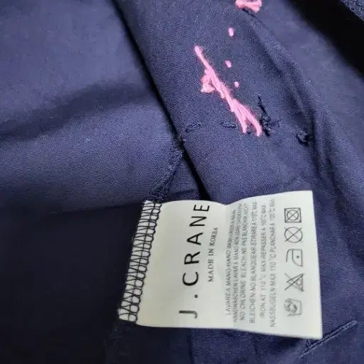 [BUNJANG] Navy Printed Short-Sleeve Shirt / 네이비 컬러 새 프린팅 반팔 셔츠