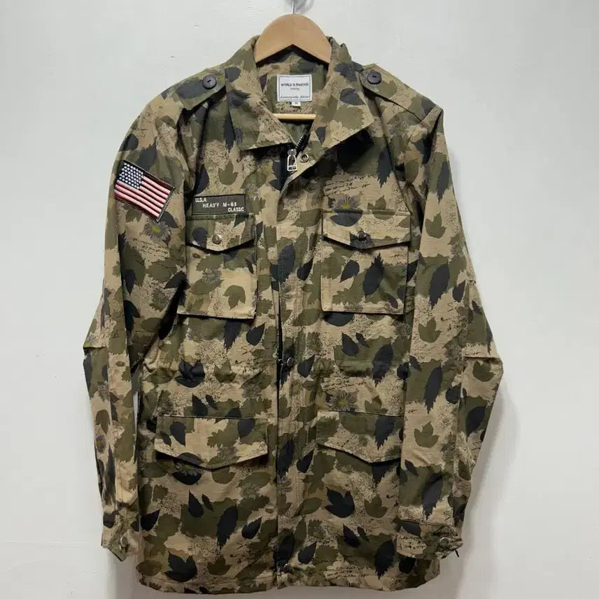 [BUNJANG] World &amp; Famous Camo M-65 Field Jacket / 월드앤페이머스 카모 M-65 야상 자켓 M