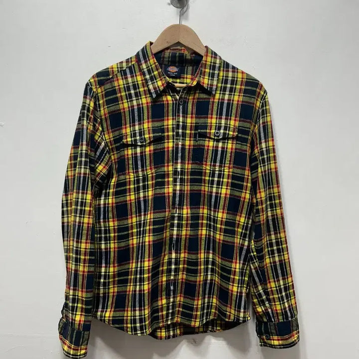 [BUNJANG] Dickies Yellow Check Shirt - Size L / 디키즈 옐로우 체크 남방 L 100사이즈