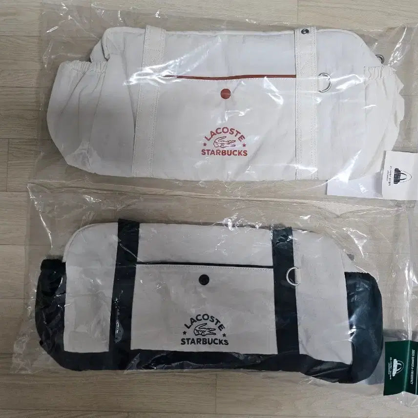 [BUNJANG] Starbucks Lacoste Multiple Bag Set / 스타벅스 라코스테 멀티플백 아이보리 . 그린