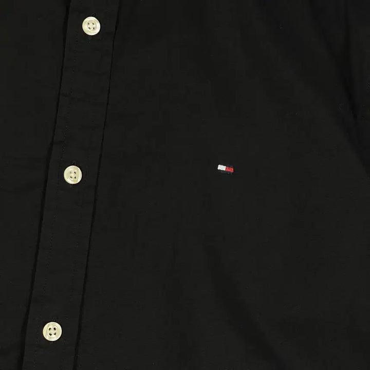 [BUNJANG] Tommy Hilfiger Basic Solid Shirt Black / (S) 타미힐피거 베이직 솔리드 셔츠 블랙