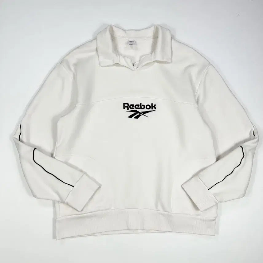 [SOLD OUT] (XL) 리복 클래식 센터로고 PK 카라 맨투맨 화이트