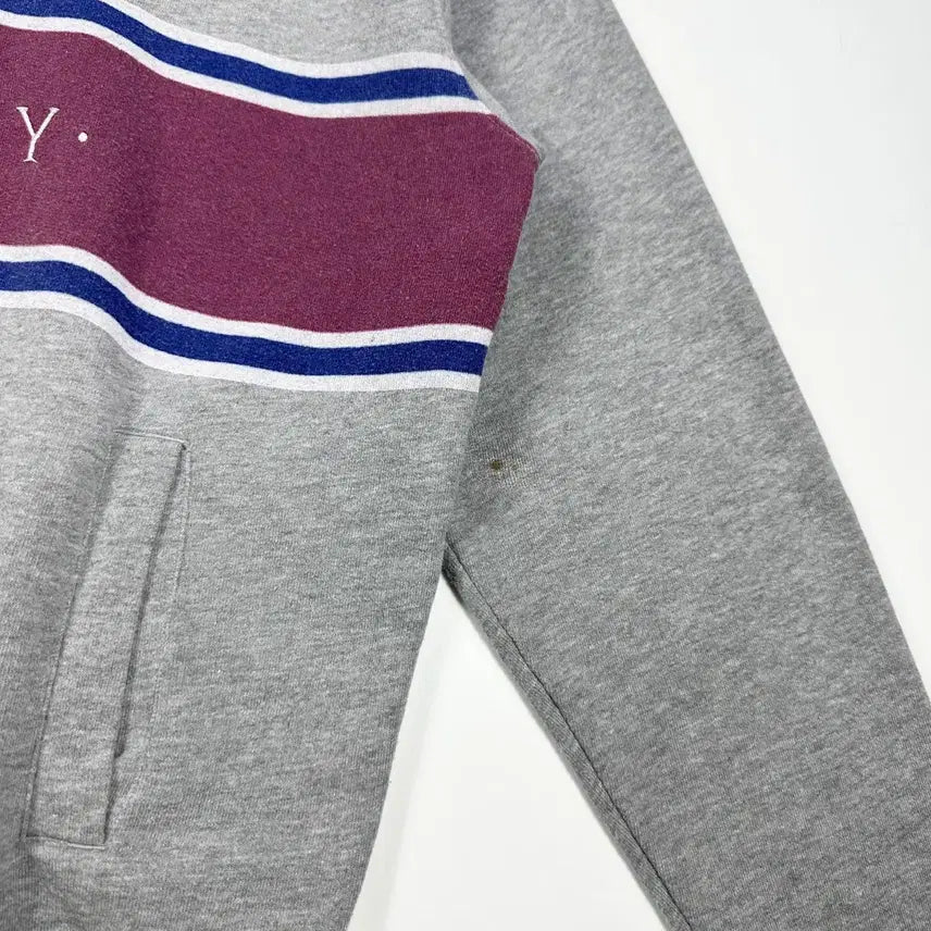 [BUNJANG] Obey Spellout Boxy Fit Half-Zip Sweatshirt Gray / (M) 오베이 스펠아웃 박시핏 반집업 맨투맨 그레이