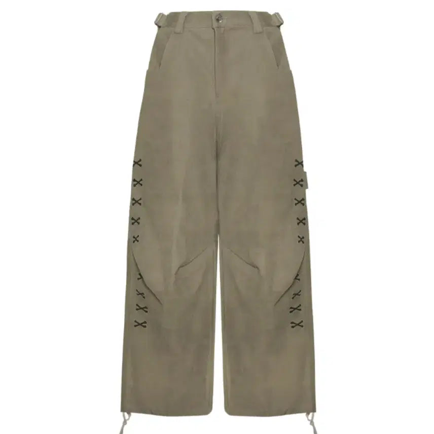 [SOLD OUT] 카미엔X아오이로 247 워크팬츠 올리브 그린 3