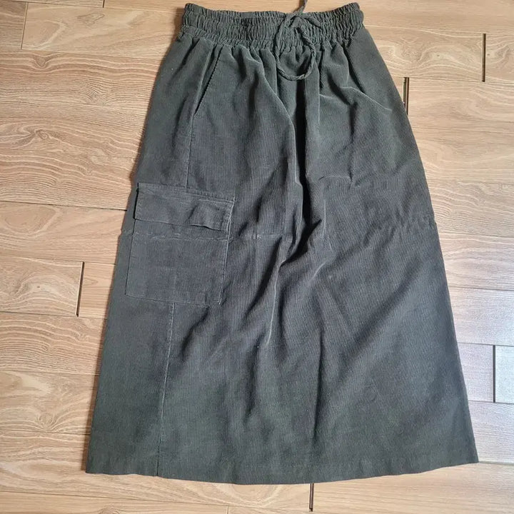 [BUNJANG] Corduroy Cargo Long Skirt / 코듀로이 카고 롱 스커트 free