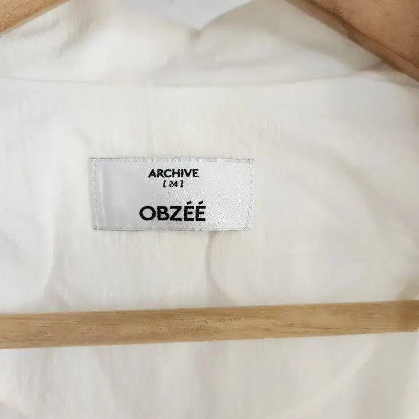 [BUNJANG] Obze White Long Windbreaker Jacket / 한섬 오브제 화이트 롱 바람막이 쟈켓