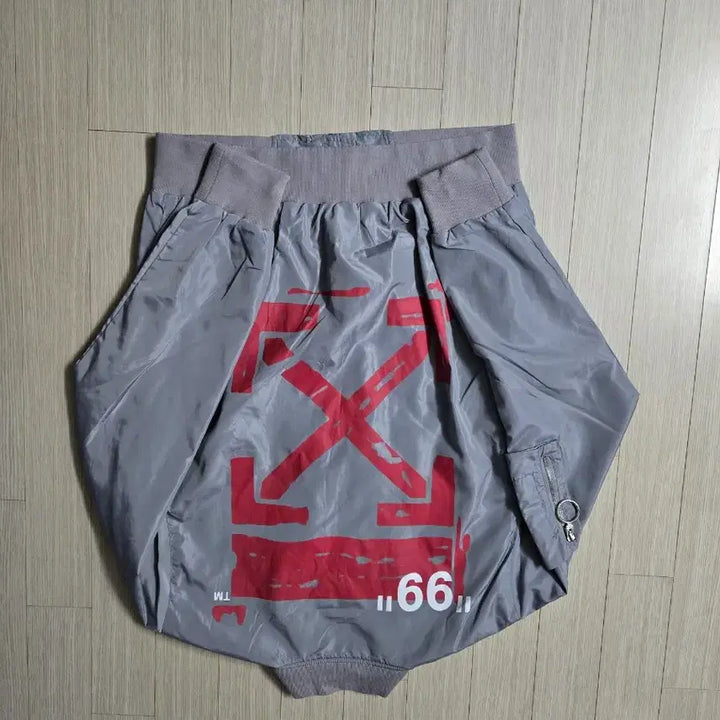 [BUNJANG] Off-White Gray Bomber Jacket / 오프화이트 그레이 봄버 자켓