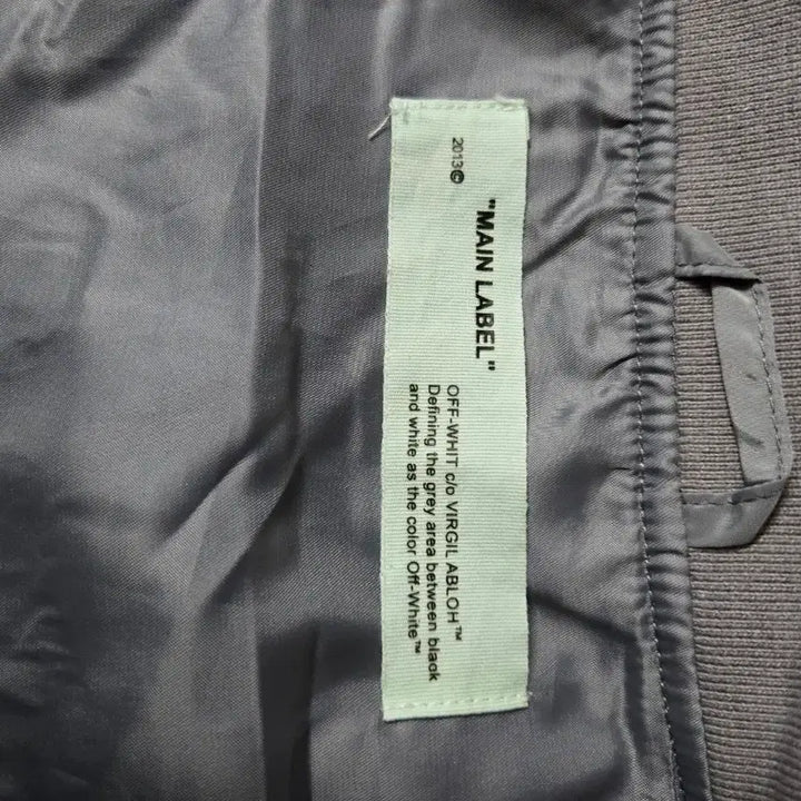 [BUNJANG] Off-White Gray Bomber Jacket / 오프화이트 그레이 봄버 자켓
