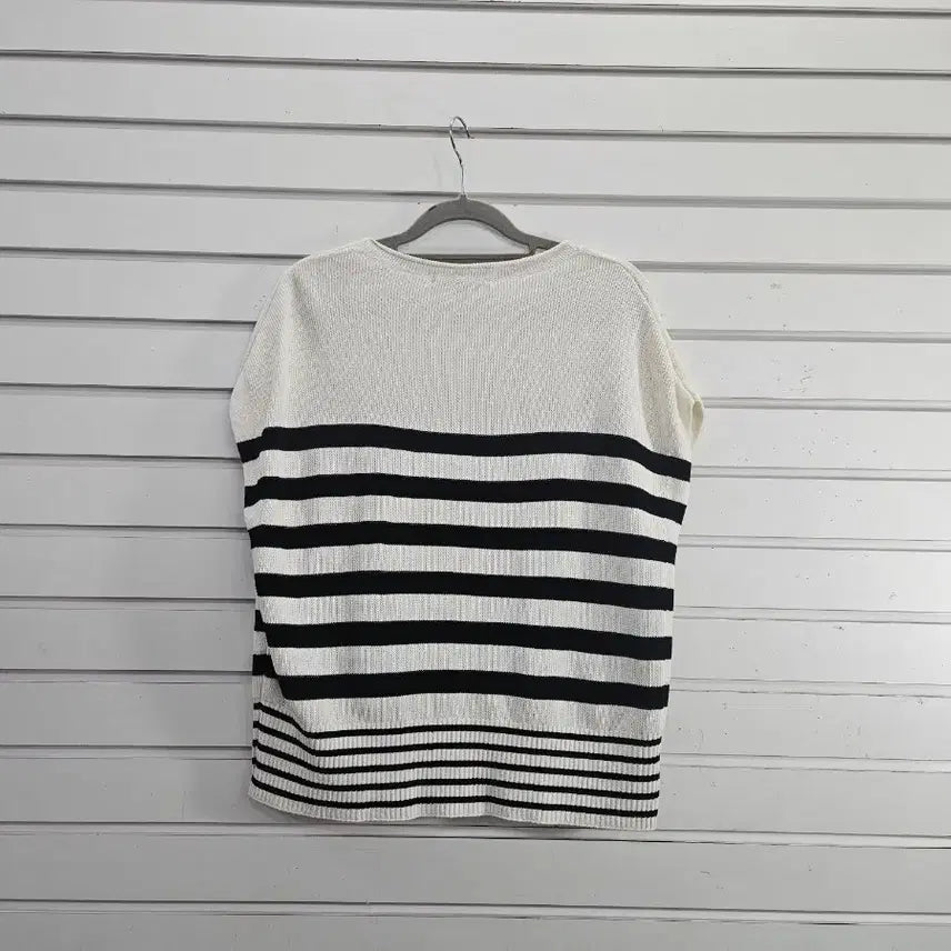 [BUNJANG] Lafief Striped Knit Vest Top / 라삐에프 스트라이프  썸머니트 조끼겸 캡소매티/보물찾기천사