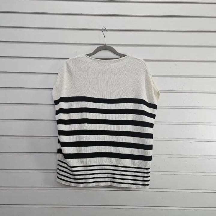 [BUNJANG] Lafief Striped Knit Vest Top / 라삐에프 스트라이프  썸머니트 조끼겸 캡소매티/보물찾기천사