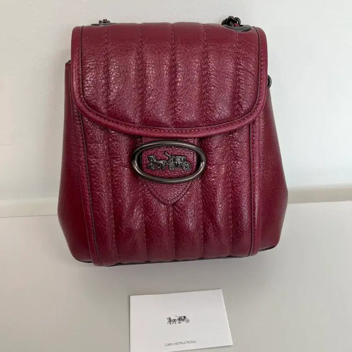 [BUNJANG] Coach Melody Backpack Tote Bag Burgundy / [정품/보증서] 코치 멜로디 백팩 토트백 버건디