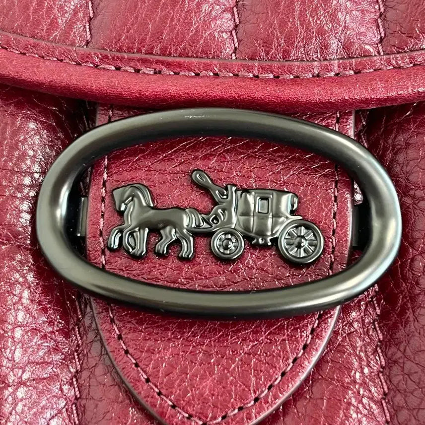 [BUNJANG] Coach Melody Backpack Tote Bag Burgundy / [정품/보증서] 코치 멜로디 백팩 토트백 버건디
