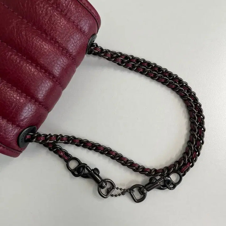 [BUNJANG] Coach Melody Backpack Tote Bag Burgundy / [정품/보증서] 코치 멜로디 백팩 토트백 버건디