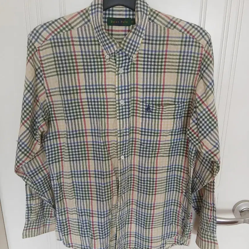 [BUNJANG] Beanpole Check Long Sleeve Shirt (Size 95) / 빈폴 체크 긴팔 셔츠  95