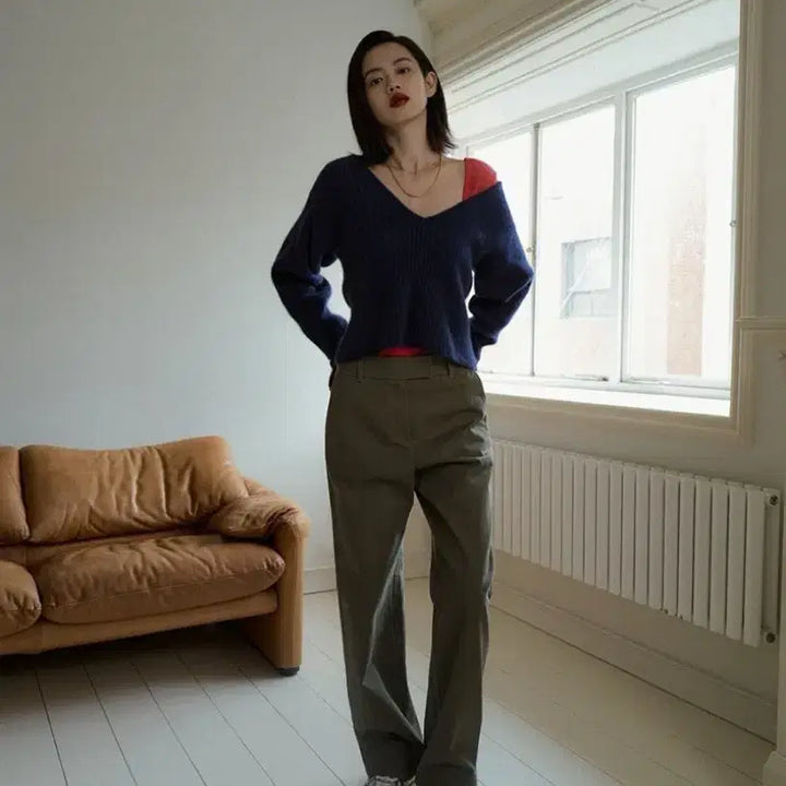 [SOLD OUT] 오버듀플레어 COTTON STRAIGHT PANTS - KHAKI
