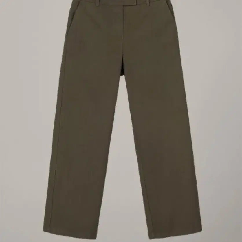 [BUNJANG] Overdue Flair Cotton Straight Pants - Khaki / 오버듀플레어 COTTON STRAIGHT PANTS - KHAKI