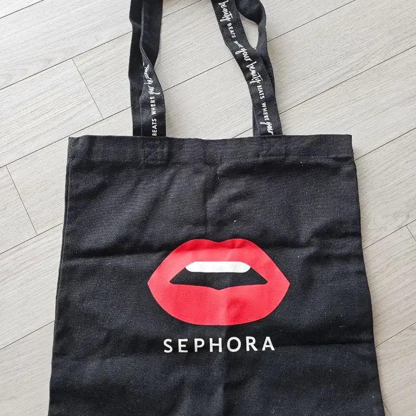 [BUNJANG] Sephora Red Lips Black Tote Bag / SEPHORA 립 입술 백
