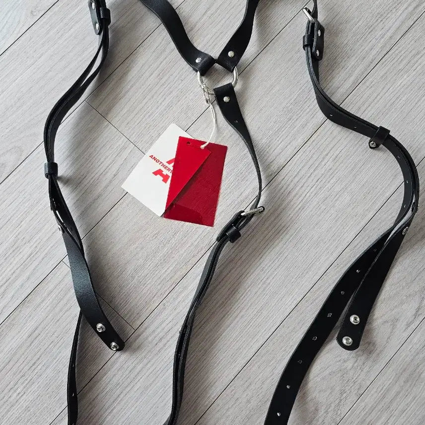 [BUNJANG] Anotheryouth Leather Suspender Overalls / 어나더유스 레더 서스펜더 멜빵
