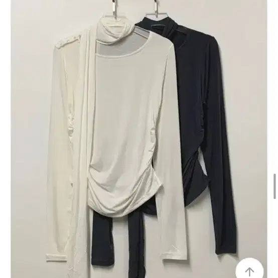 [BUNJANG] Deiffel Slim Long Sleeve Shirt / 데에펠 스카프 버튼 슬림 긴팔티 핑크 /아이보리 새상품