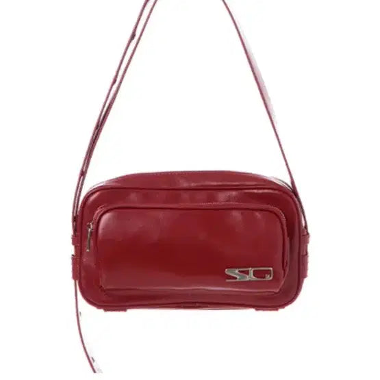 [BUNJANG] Square Line Rolo Bag - Red Handbag / 스퀘어 라인 로로백 레드