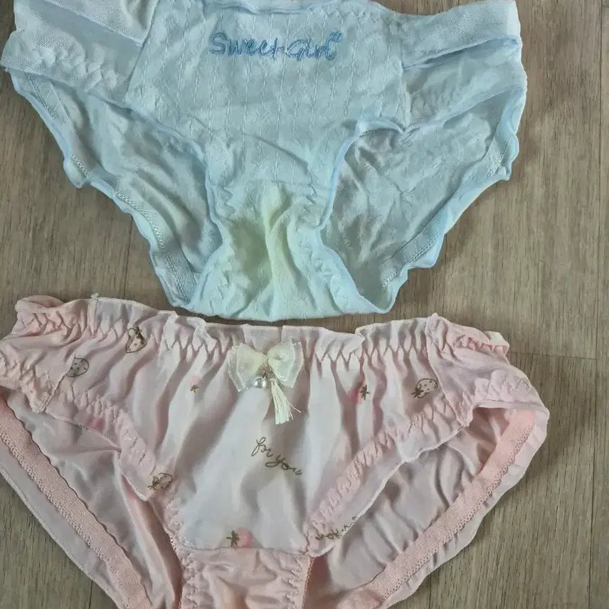 [SOLD OUT] 중고 여성 면 팬티 2종 세트 (핑크/블루)