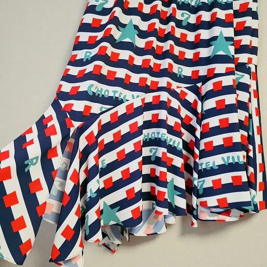 [BUNJANG] Lucky Chouette Patterned Long Skirt / 럭키슈에뜨. 패턴 롱 스커트