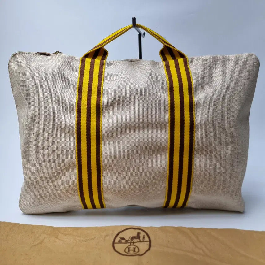 [BUNJANG] Hermès Canvas Stripe Tote Bag Large / 에르메스 캔버스 스트라이프 토트백 라지 (여행가방, 남녀공용, 희귀템)