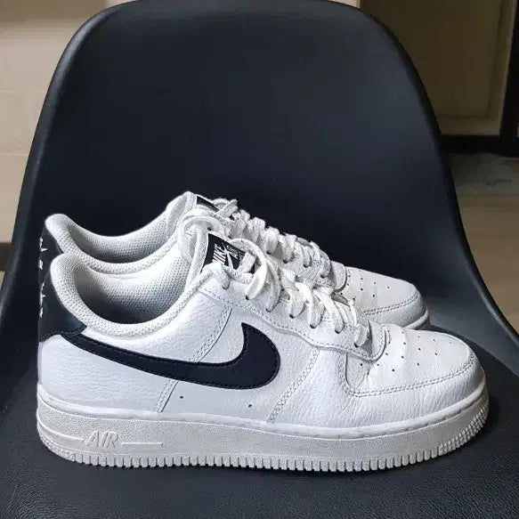 [BUNJANG] Nike Air Force 1 Low White Black Swoosh 240 / 나이키 에어포스1 로우 화이트 블랙 스우시 240