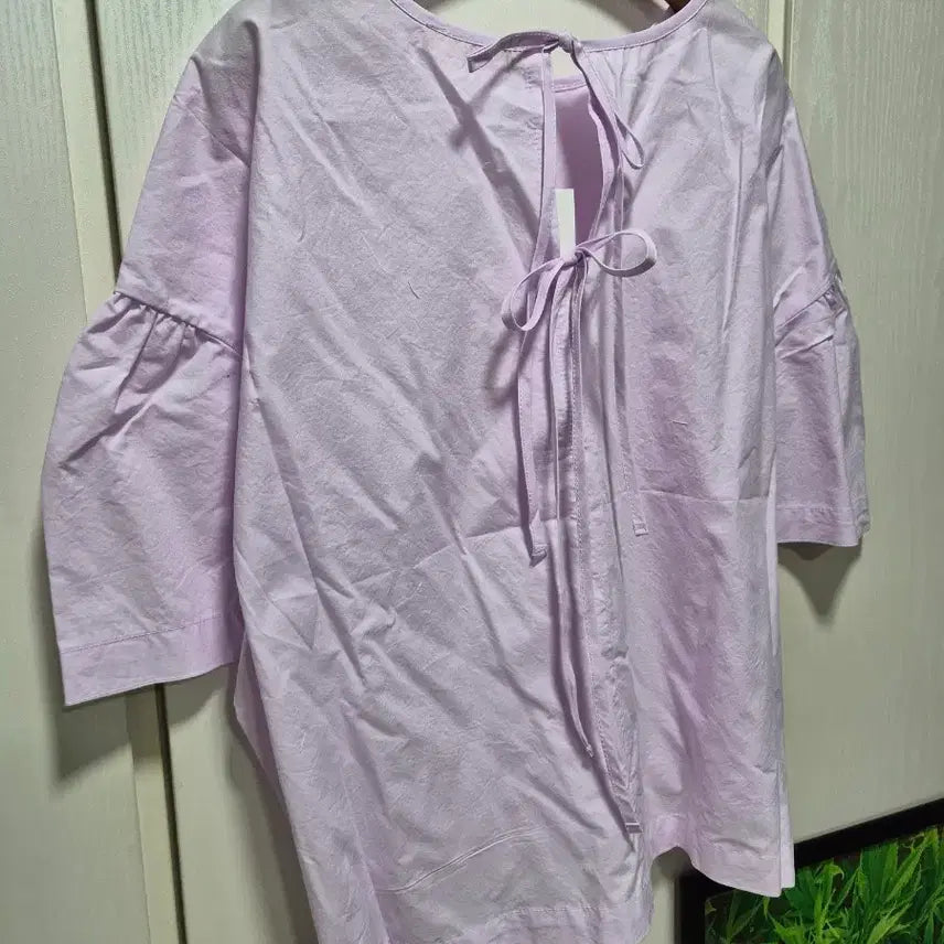 [BUNJANG] Lavender Puff Sleeve Blouse / (타임세일)(새상품) 라벤더 퍼프 블라우스