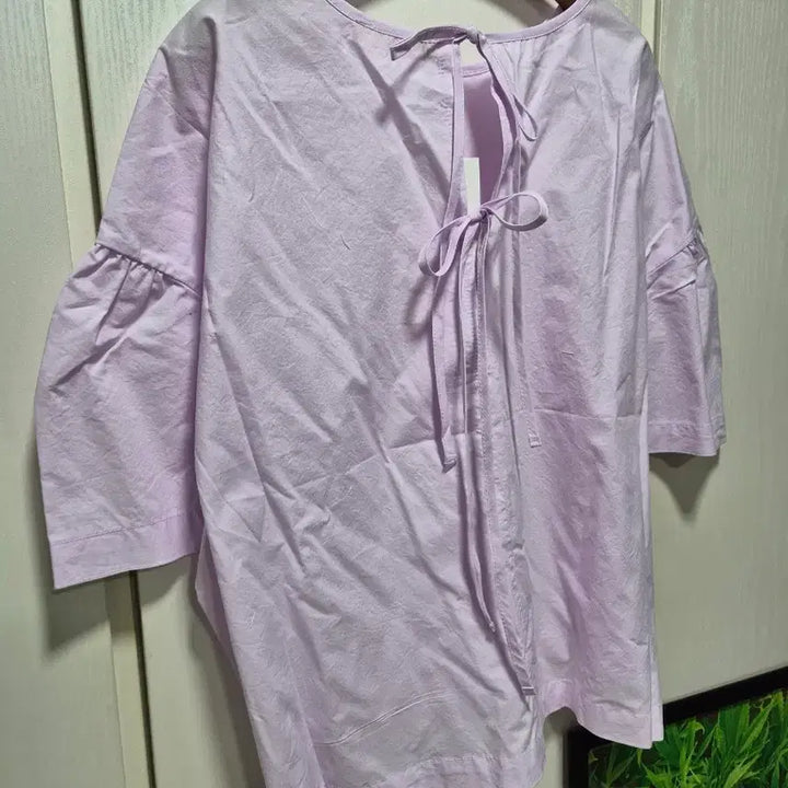 [BUNJANG] Lavender Puff Sleeve Blouse / (타임세일)(새상품) 라벤더 퍼프 블라우스