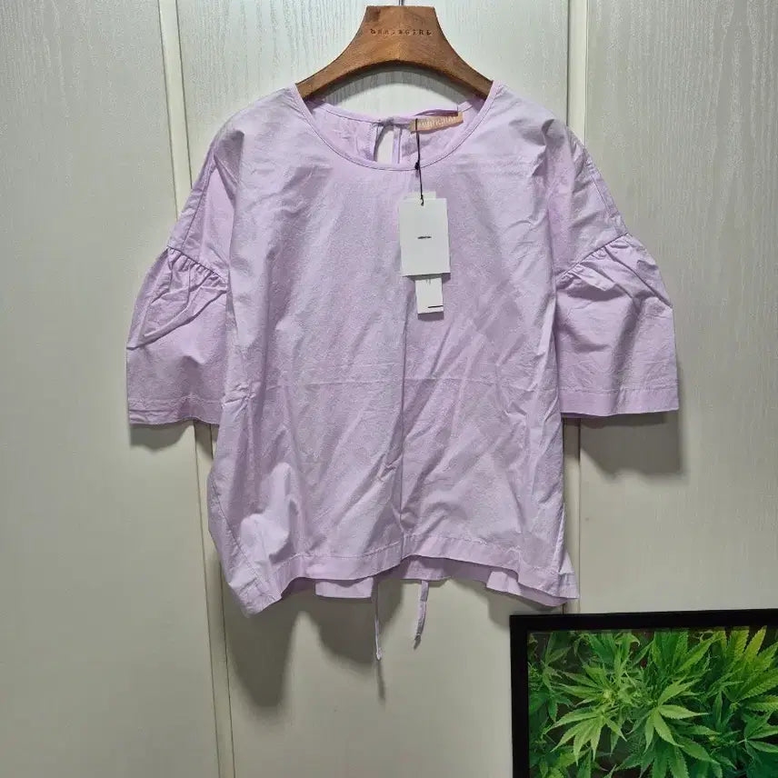 [BUNJANG] Lavender Puff Sleeve Blouse / (타임세일)(새상품) 라벤더 퍼프 블라우스