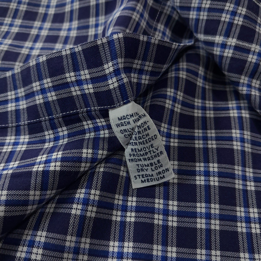 [SOLD OUT] CK271 L 폴로 90s 홍콩판 네이비 스몰 타탄체크 셔츠 남방