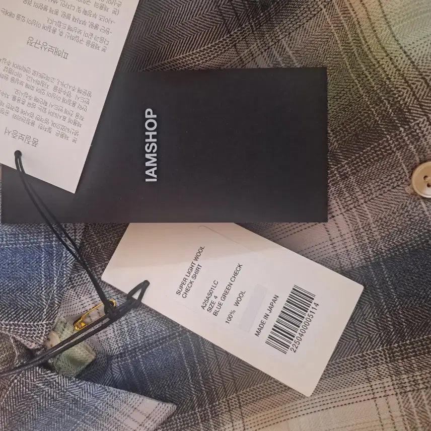 [SOLD OUT] 오라리 체크셔츠 블루그린 4사이즈