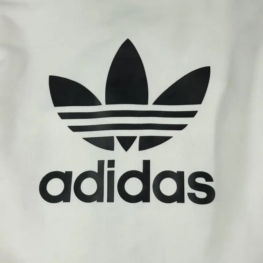[SOLD OUT] 아디다스 화이트 블랙 배색 트레포일 로고 삼선 코튼블렌드 이너메쉬 블루종