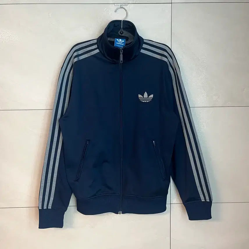 [BUNJANG] Adidas Firebird Navy/Gray Track Jacket / [해외/S] 아디다스 구파이어버드 대장 져지 네이비/그레이 라인