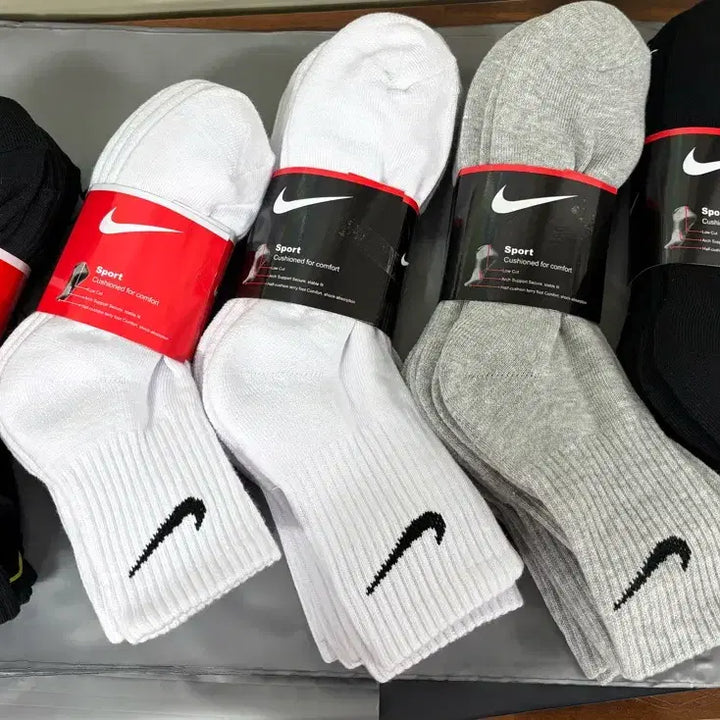 [BUNJANG] Nike Double Layer Crew Socks - 12 Pairs / (무배)나이키 이중 중목 양말 12켤레