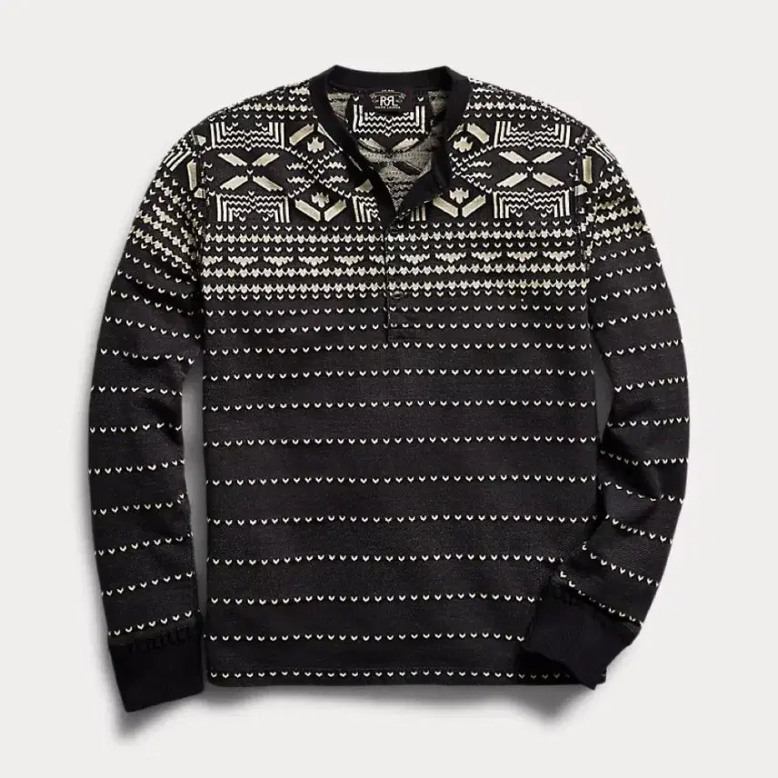 [SOLD OUT] RRL 네이티브 자카드 헨리넥 M