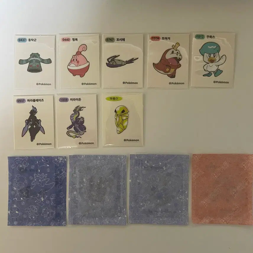 [BUNJANG] Pokemon Tteokbokki Seal 37-Piece Bundle Set / 포켓몬스터 띠부띠부씰 28개 일괄(+30주년 띠부씰 추가)