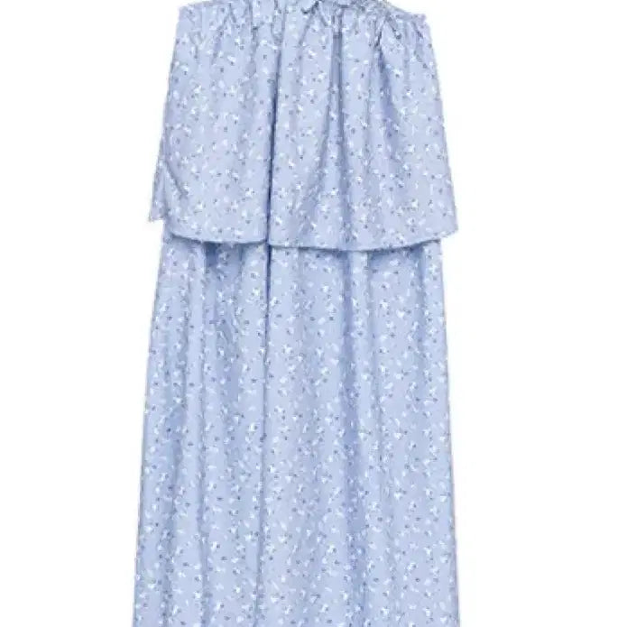 [BUNJANG] Targetto Flower Pattern Layered Dress / 타겟토 플라워패턴 원피스 새상품 (F/스카이블루)