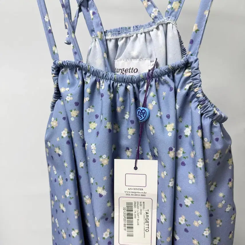 [BUNJANG] Targetto Flower Pattern Layered Dress / 타겟토 플라워패턴 원피스 새상품 (F/스카이블루)