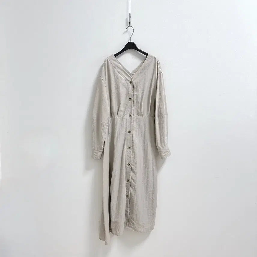 [BUNJANG] Mohan Yang V-Neck Crinkle Dress / 모한 양 브이 바스락 원피스