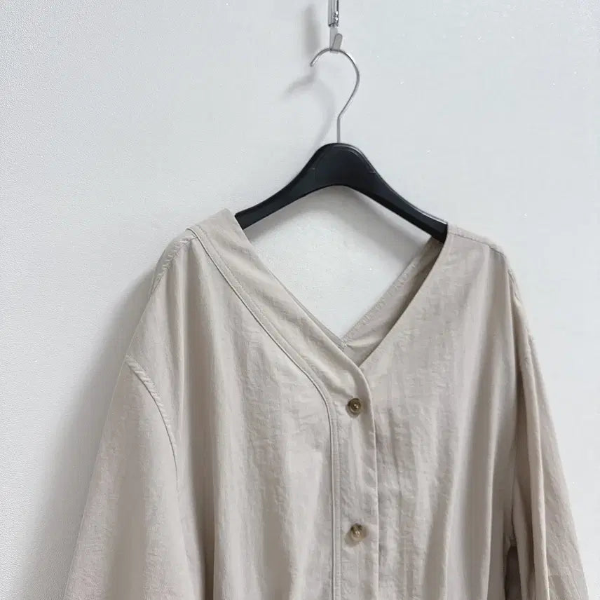 [BUNJANG] Mohan Yang V-Neck Crinkle Dress / 모한 양 브이 바스락 원피스