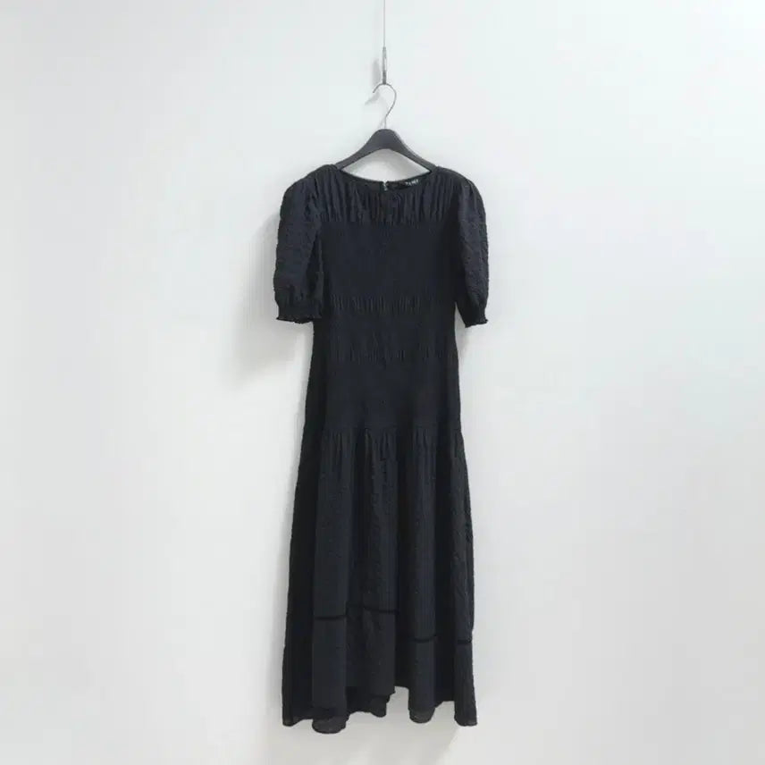 [BUNJANG] Time Smocking Black Summer Dress / 타임 스모킹 원피스