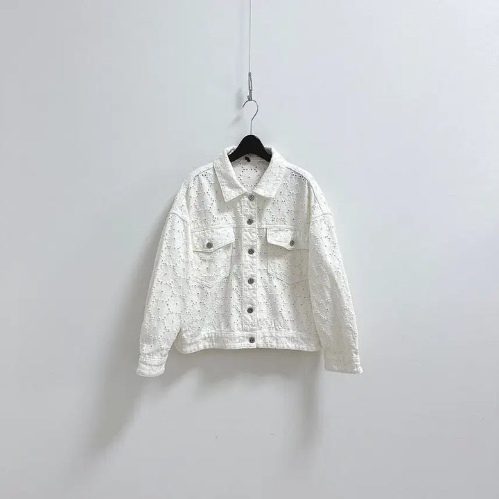 [BUNJANG] Benetton Cotton Denim Jacket / 베네통 펀칭 코튼 데님 자켓