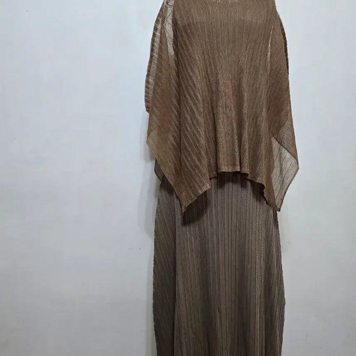 [BUNJANG] Pleated Long Dress Set / 플리츠  롱 원피스 세트