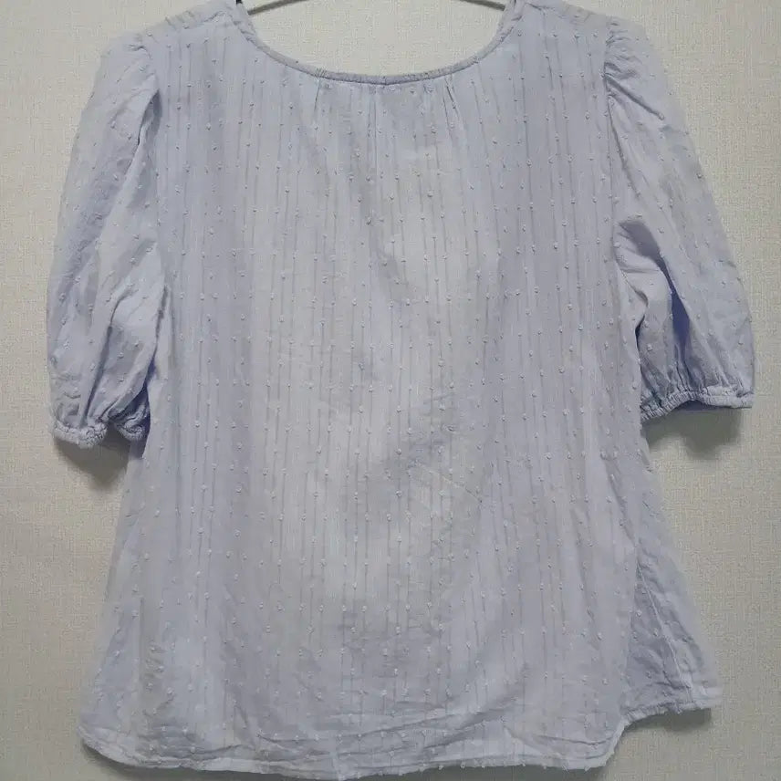 [BUNJANG] MIXXO Sky Blue Tie Blouse / MIXXO 미쏘 끈 블라우스 하늘색 M