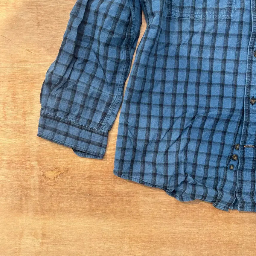[BUNJANG] Carhartt Blue Plaid Button-Up Shirt / Carhartt Blue Plaid Button-Up Shirt 칼하트